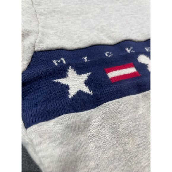 VTG Disney Catalog Mickey America Tee Womens M Gray USA Flag Y2K Americana 90s‎ - Picture 2 of 11
